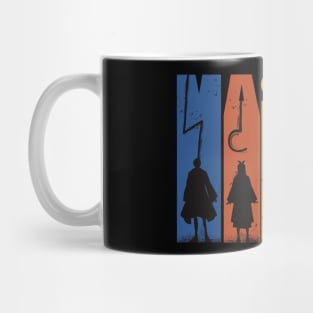 Mashle Magic and Muscles Colorful Vintage Anime Characters Mash Lemon Finn Lance and Dot with Adler Symbol Mug